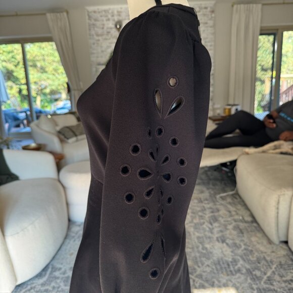 *NWOT* Express Eyelet Lace Fit and Flare Sweater Dress - Picture 5 of 7